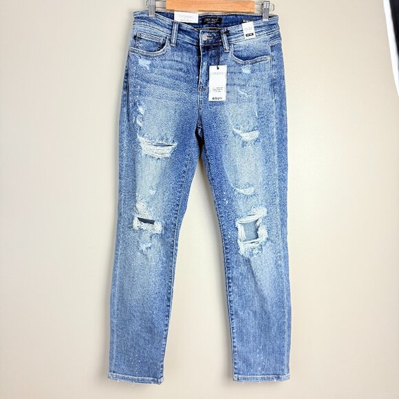 NWT Judy Blue Distressed Light Wash Mid Rise Skinny Jeans – Size 29 - Picture 1 of 8